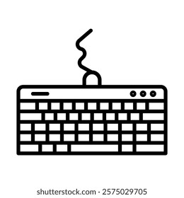 Keyboard Vector Line Icon Design