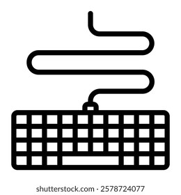 Keyboard Vector Line Icon Design