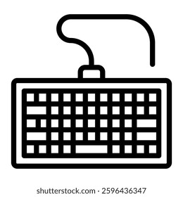 Keyboard Vector Line Icon Design