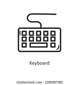 Keyboard vector outline Icon Design illustration. Gaming Symbol on White background EPS 10 File