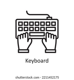 Keyboard Vector Outline Icon Design illustration. Banking and Payment Symbol on White background EPS 10 File