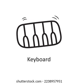 Tastatur, Vektorgrafik Symbol Design Illustration. Entertainment-Symbol auf weißem Hintergrund - EPS10-Datei