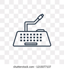 Keyboard vector outline icon isolated on transparent background, high quality linear Keyboard transparency concept can be used web and mobile
