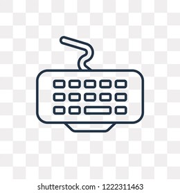 Keyboard vector outline icon isolated on transparent background, high quality linear Keyboard transparency concept can be used web and mobile