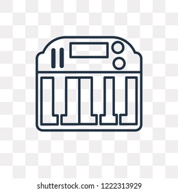 Keyboard vector outline icon isolated on transparent background, high quality linear Keyboard transparency concept can be used web and mobile