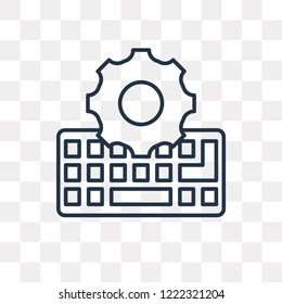 Keyboard vector outline icon isolated on transparent background, high quality linear Keyboard transparency concept can be used web and mobile
