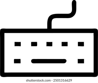 Keyboard vector, simple design of technology. 