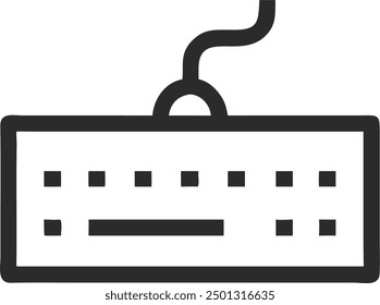Keyboard vector, simple design of technology. 