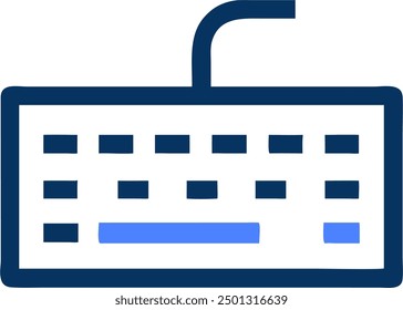 Keyboard vector, simple design of technology. 