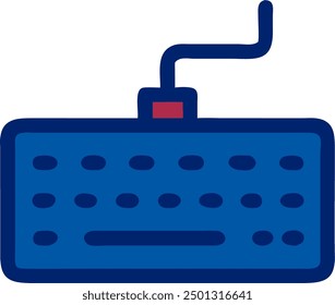 Keyboard vector, simple design of technology. 