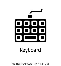 Keyboard  Vector   Solid  Icons. Simple stock illustration stock 