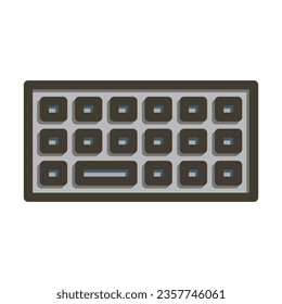 Keyboard Vector Thick Line Filled Colors Icon For Personal And Commercial Use.
