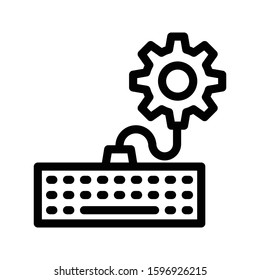 keyboard vector thin line icon 