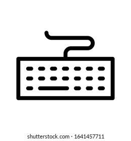 keyboard vector thin line icon 