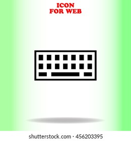 Keyboard web icon. Black illustration on white background