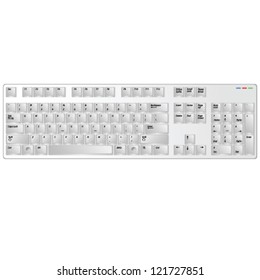 keyboard white vector illustration