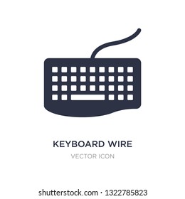 keyboard wire icon on white background. Simple element illustration from Hardware concept. keyboard wire sign icon symbol design.