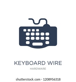 Keyboard Wire icon. Trendy flat vector Keyboard Wire icon on white background from hardware collection, vector illustration can be use for web and mobile, eps10