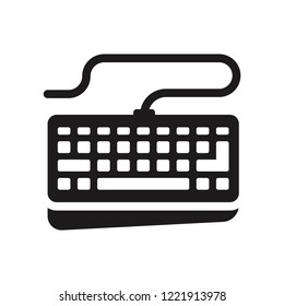 Keyboard Wire icon. Trendy Keyboard Wire logo concept on white background from hardware collection. Suitable for use on web apps, mobile apps and print media.