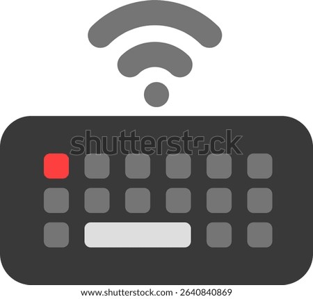 keyboard wireless icon flat style design