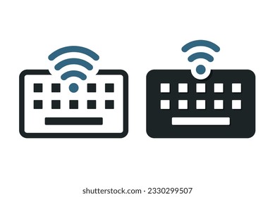 Keyboard wireless icon. Illustration vector