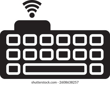 keyboard wireless icon isolated vector illustration