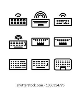 keyboard wireless icon or logo isolated sign symbol vector illustration - Collection of high quality black style vector icons
