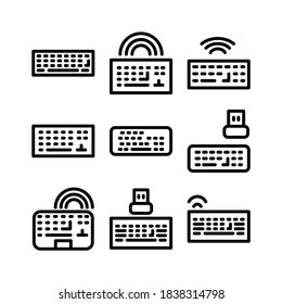 keyboard wireless icon or logo isolated sign symbol vector illustration - Collection of high quality black style vector icons
