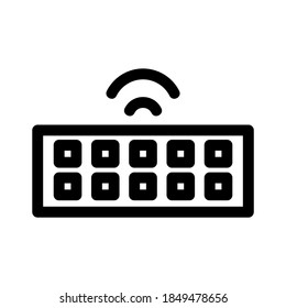 keyboard wireless icon or logo isolated sign symbol vector illustration - high quality black style vector icons
