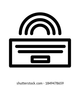Tastatur, Wireless-Symbol oder Logo einzeln auf Zeichen, Vektorgrafik - qualitativ hochwertige Vektorsymbole mit schwarzem Hintergrund
