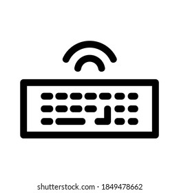 keyboard wireless icon or logo isolated sign symbol vector illustration - high quality black style vector icons
