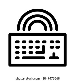 keyboard wireless icon or logo isolated sign symbol vector illustration - high quality black style vector icons
