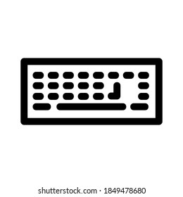icono inalámbrico de teclado o logotipo símbolo de signo aislado ilustración vectorial - iconos vectoriales de estilo negro de alta calidad

