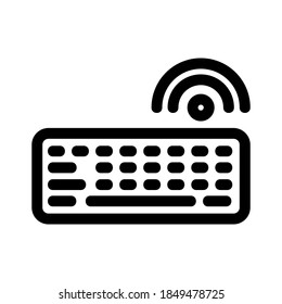keyboard wireless icon or logo isolated sign symbol vector illustration - high quality black style vector icons
