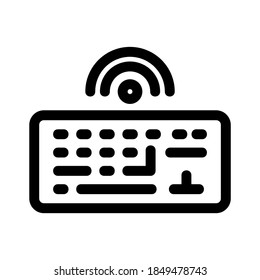 keyboard wireless icon or logo isolated sign symbol vector illustration - high quality black style vector icons
