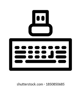 keyboard wireless icon or logo isolated sign symbol vector illustration - high quality black style vector icons
