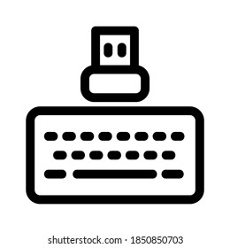 keyboard wireless icon or logo isolated sign symbol vector illustration - high quality black style vector icons
