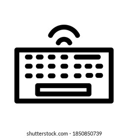 keyboard wireless icon or logo isolated sign symbol vector illustration - high quality black style vector icons

