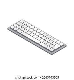 keyboard wireless technology icon isometric