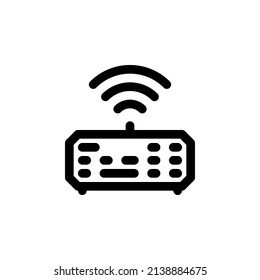 keyboard wireless vector icon. computer component icon outline style. perfect use for logo, presentation, website, and more. simple modern icon design line style