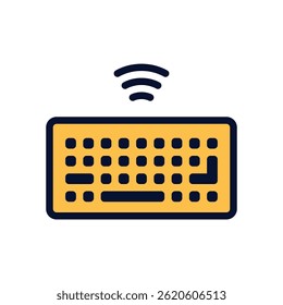 Keyboard Wireless Vector for Smart Typing Devices. Tech accessory illustration for desktop and gadgets.