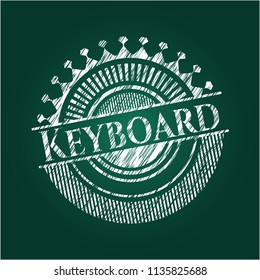 Keyboard written on a blackboard