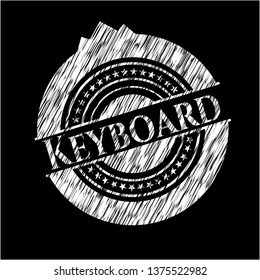 Keyboard written on a blackboard
