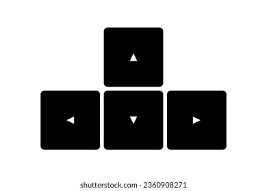 Keyboards arrow buttons icon set