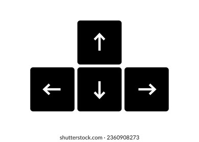 Juego de iconos de botones de flecha de teclado