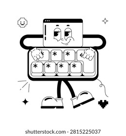 Keybord Retro Vector Illustration Eps 10 File