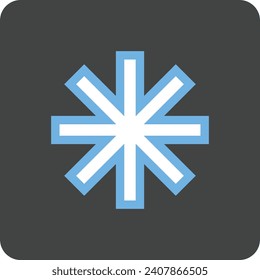 Keycap Asterisk icon vector image. Suitable for mobile application web application and print media.