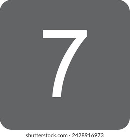Keycap Digit Seven icon vector image. Suitable for mobile application web application and print media.