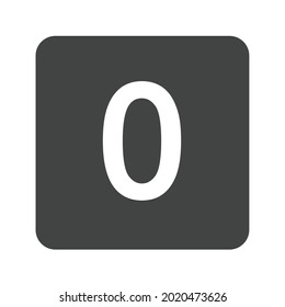Keycap Digit Zero icon vector image. Can also be used for Symbols. Suitable for mobile apps, web apps and print media.