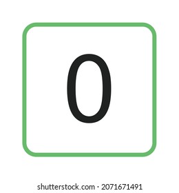 Keycap Digit Zero icon vector image. Can also be used for Symbols. Suitable for mobile apps, web apps and print media.